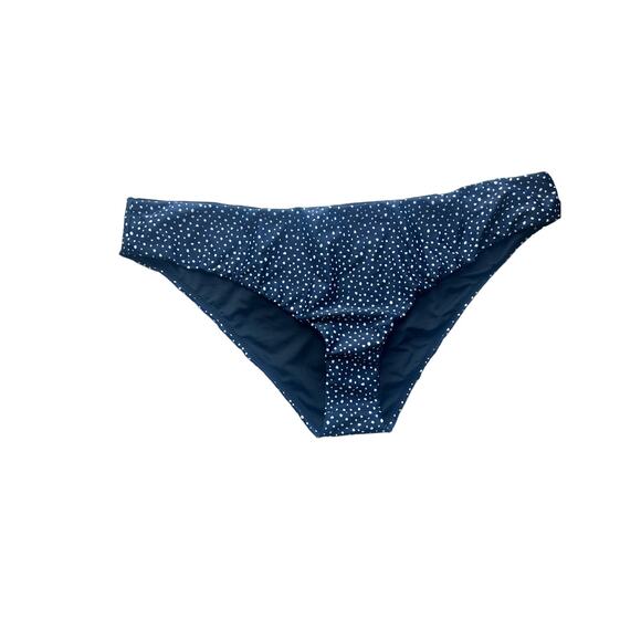 J. Crew Hipster Navy Swim Bikini Bottoms Dots Size 2X New - Picture 2 of 7